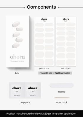 Application process of ohora Semi Gel Nail Strips