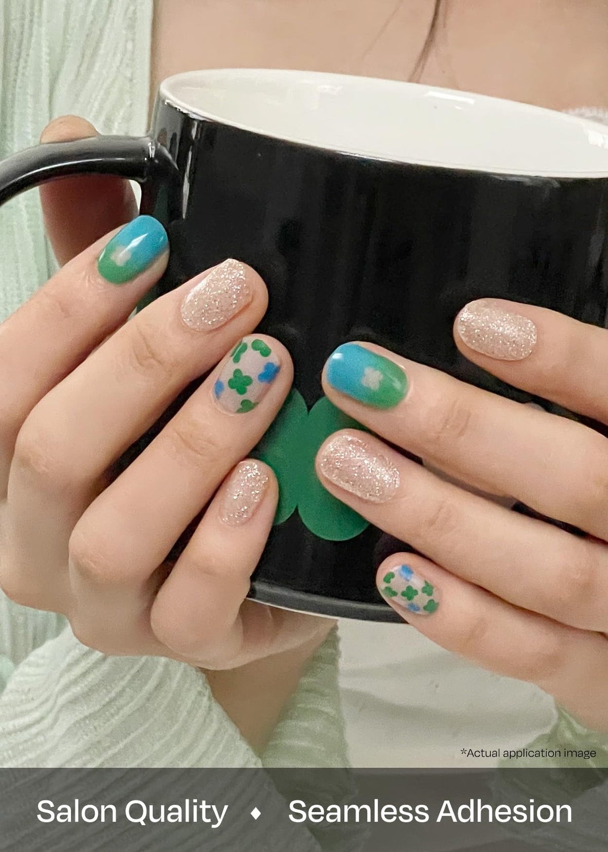 Application process of ohora Semi Gel Nail Strips on nails