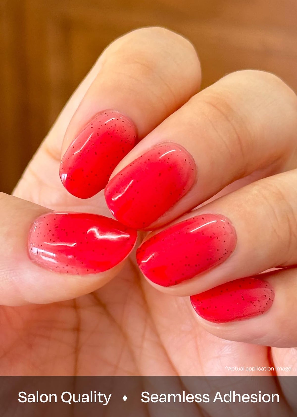 Application process of ohora Semi Gel Nail Strips on nails