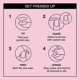 Application process of OPI xPRESS/ON nails with glue