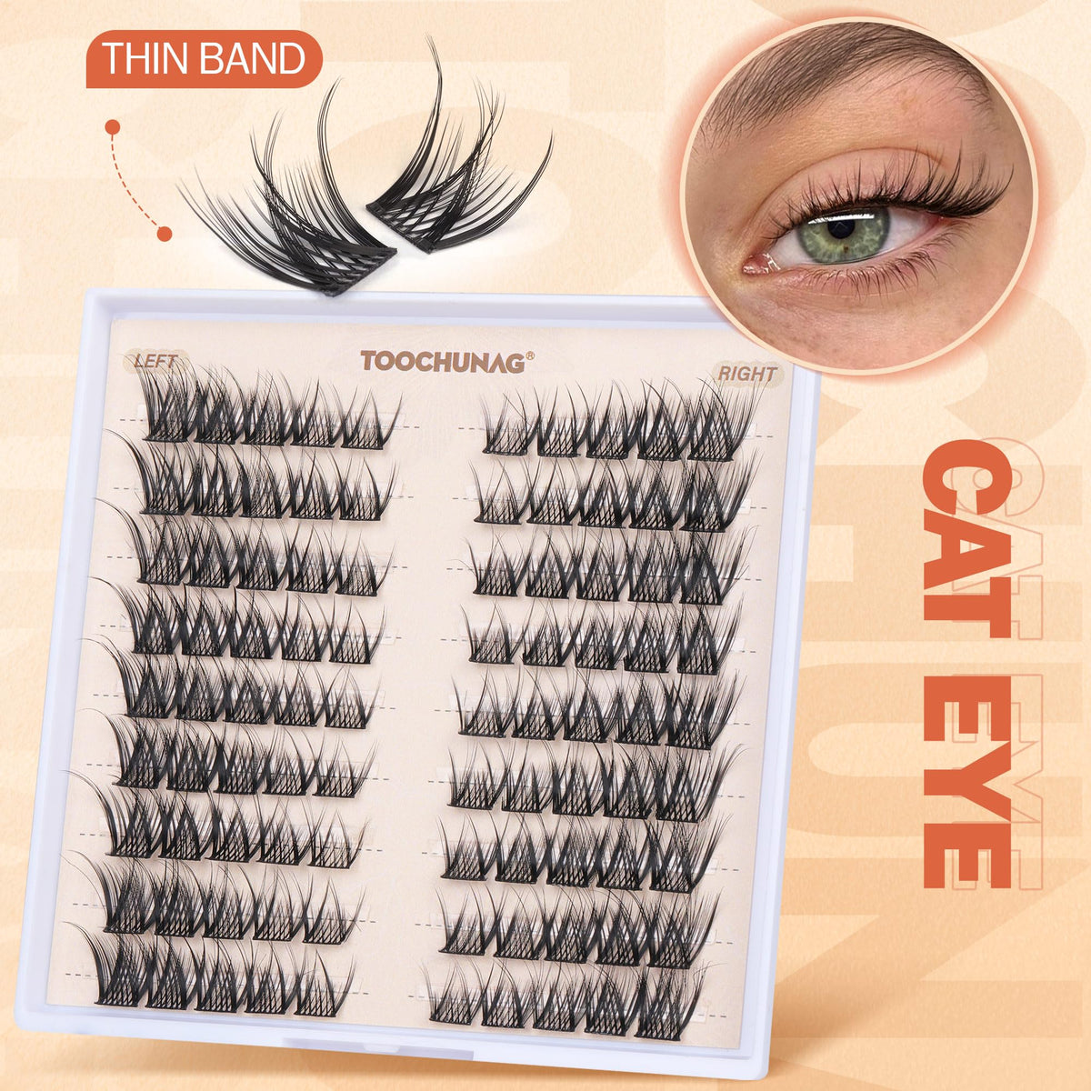 Application process of TOOCHUNAG lash clusters with tweezers