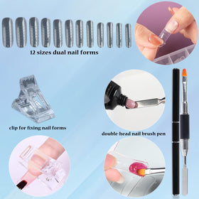 Application process using Fcozpjk Poly Gel Nail Kit