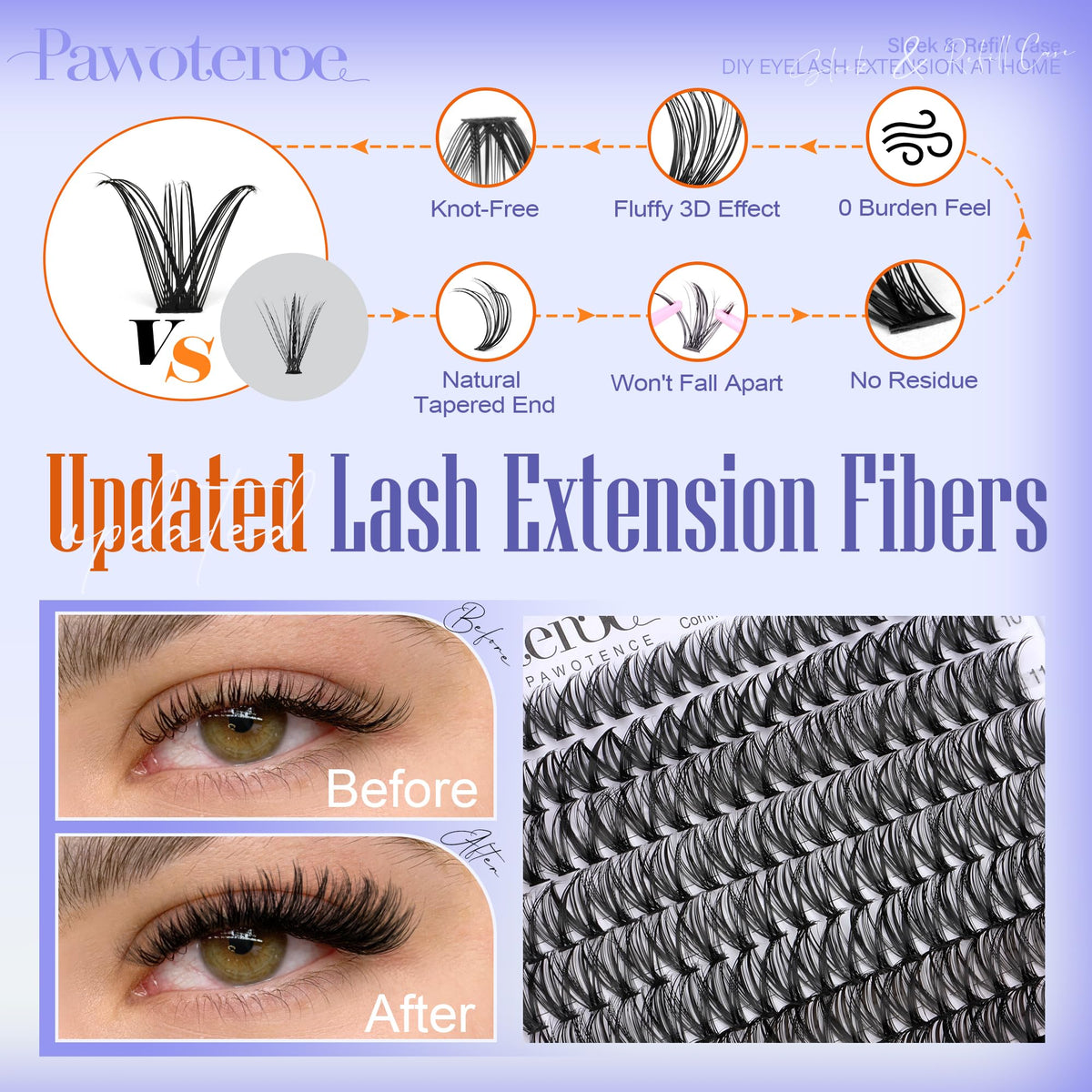 Application tips for Pawotence Lash Clusters with tools