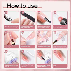 Application tools in JEWHITENY Poly Gel Nail Kit