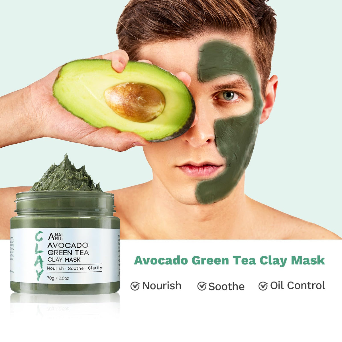 Applicator brush included with ANAI RUI Clay Mask Set