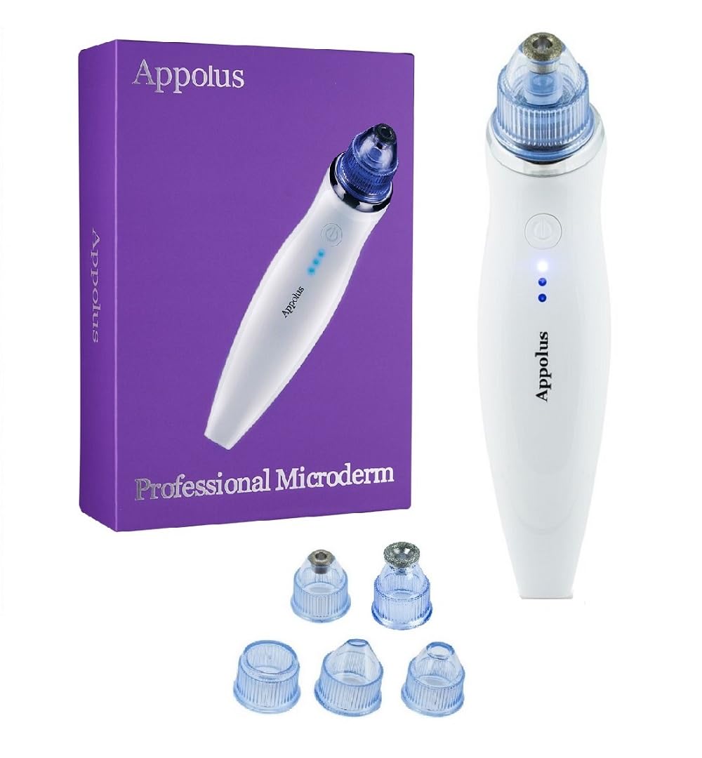 Appolus Diamond Microdermabrasion Machine front view with diamond tips