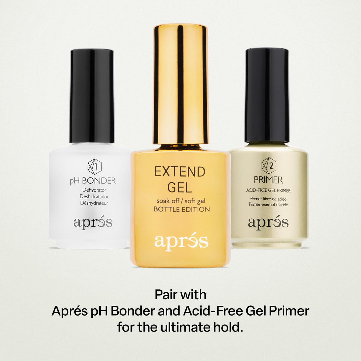 APRÉS Extend Gel Gold Bottle Edition 15 ml with tools