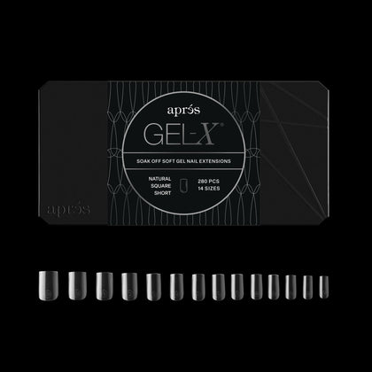 APRÉS Gel-X Square Nail Tips Box front view with 280 tips