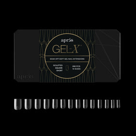 APRÉS Gel-X® Square Nail Tips Box front view with 280 tips
