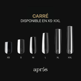 APRÉS Gel-X® Square Nail Tips with natural and sculpted options