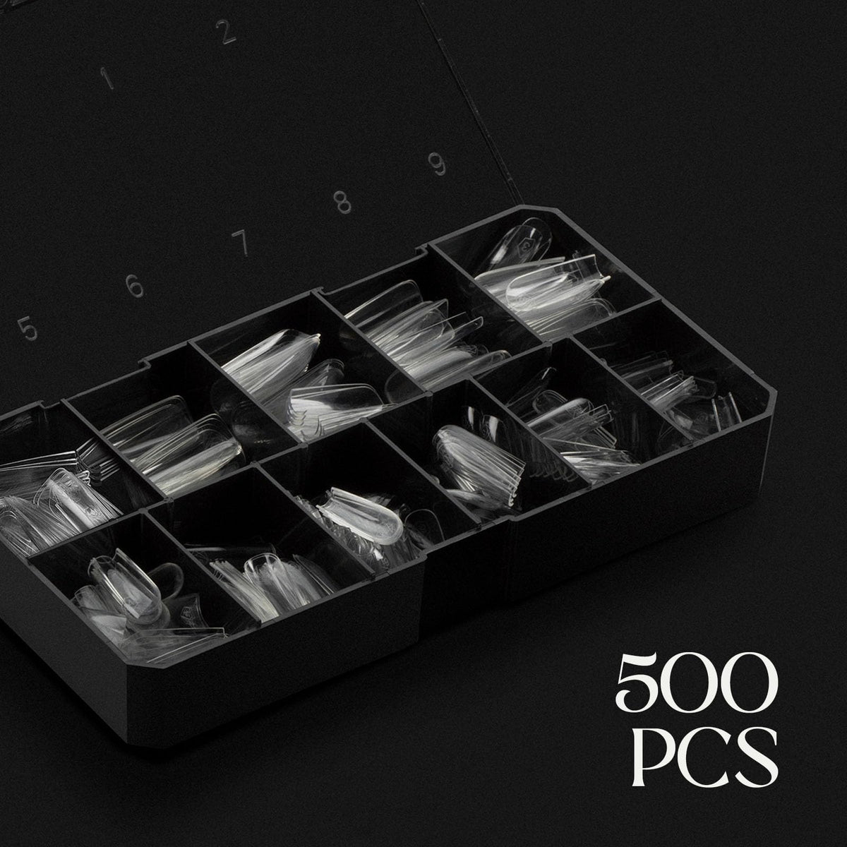 APRÉS Gel-X® tips arranged in the box showing quality
