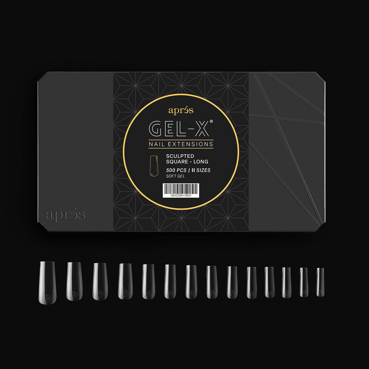 APRÉS Gel-X tips displayed in organized box