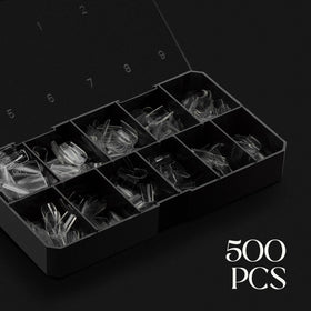 APRÉS Gel-X tips displayed in organized box layout