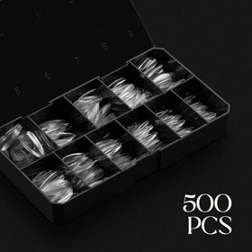 APRÉS Gel-X tips in a neatly organized box layout