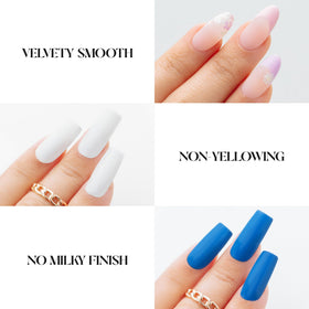 APRÉS Non-Wipe Matte Top Gel Coat 15ml application on nails
