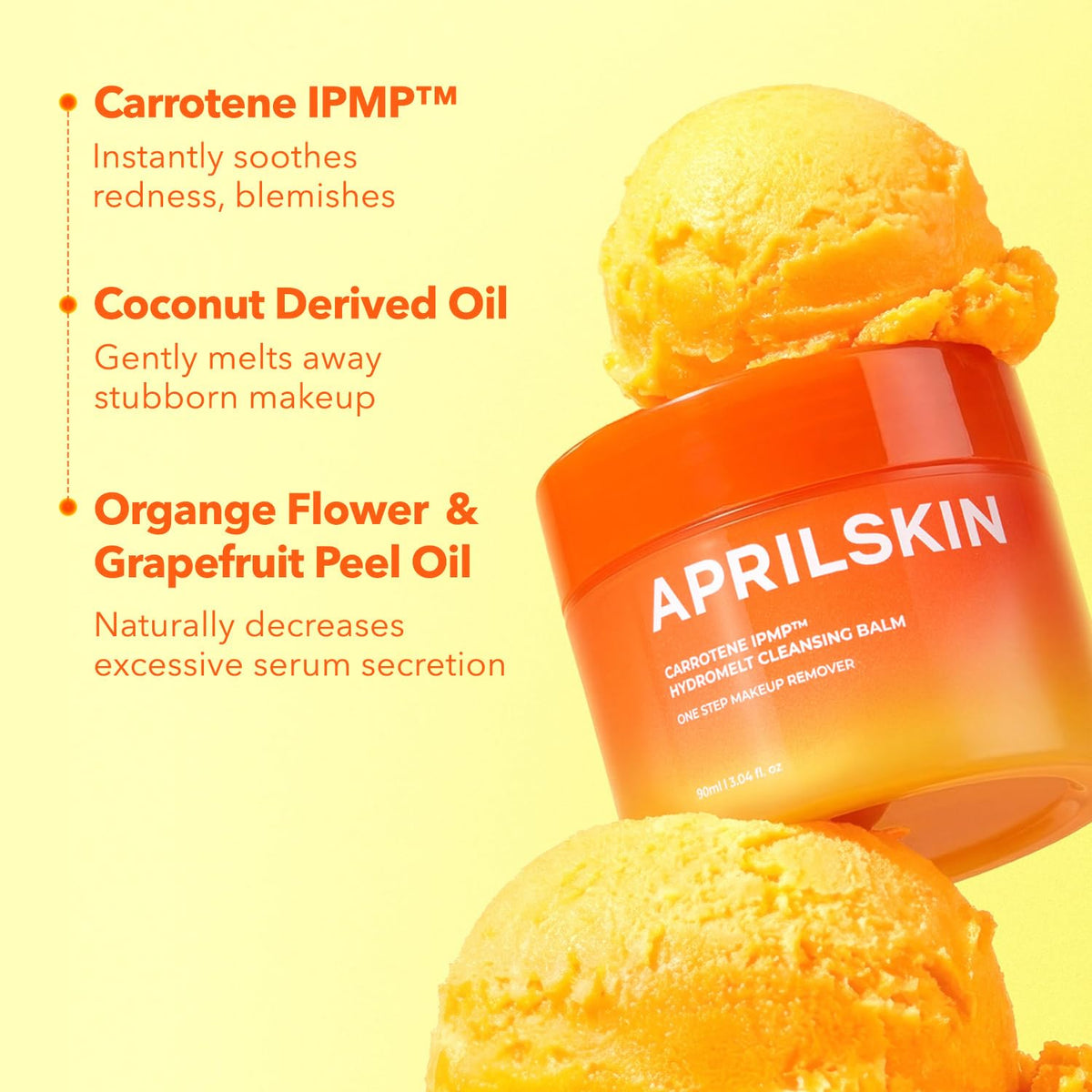 APRILSKIN Carrotene IPMP Cleansing Balm in bathroom setting