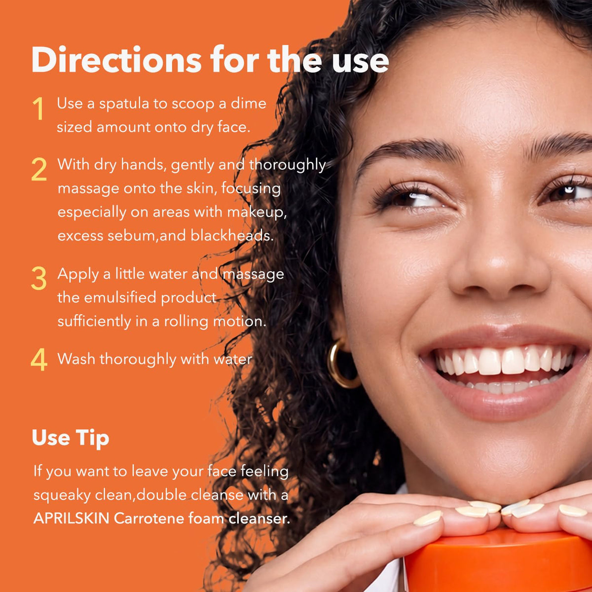 APRILSKIN Carrotene IPMP Cleansing Balm opened with balm visible