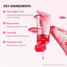 APRILSKIN TXA Niacinamide Overnight Wrapping Mask application on skin