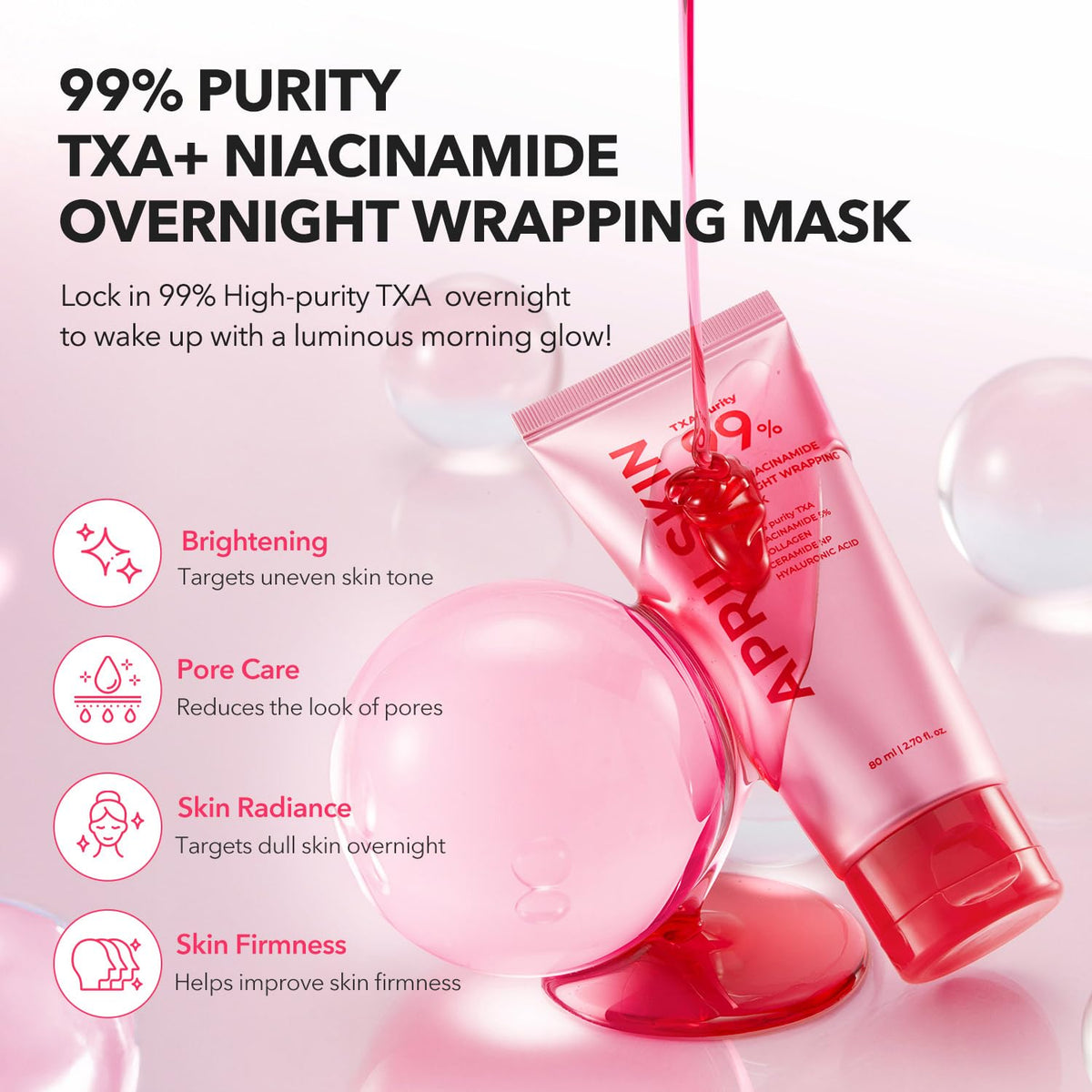APRILSKIN TXA Niacinamide Overnight Wrapping Mask packaging