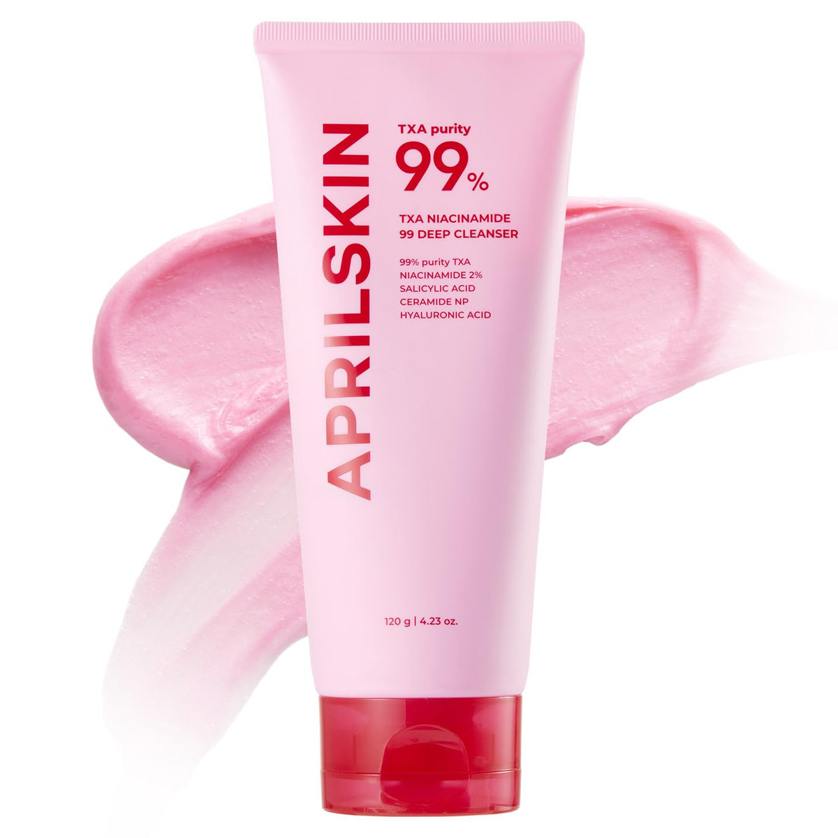 APRILSKIN TXA Niacinamide Pink Bubble Gum Deep Cleanser front view