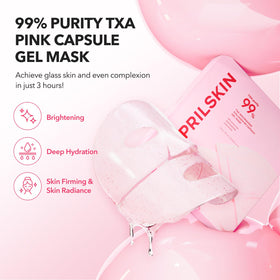 APRILSKIN TXA Pink Capsule Gel Mask application on skin