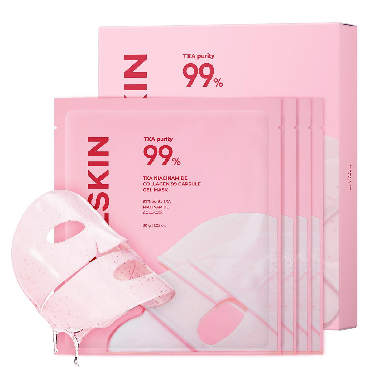 APRILSKIN TXA Pink Capsule Gel Mask front view packaging