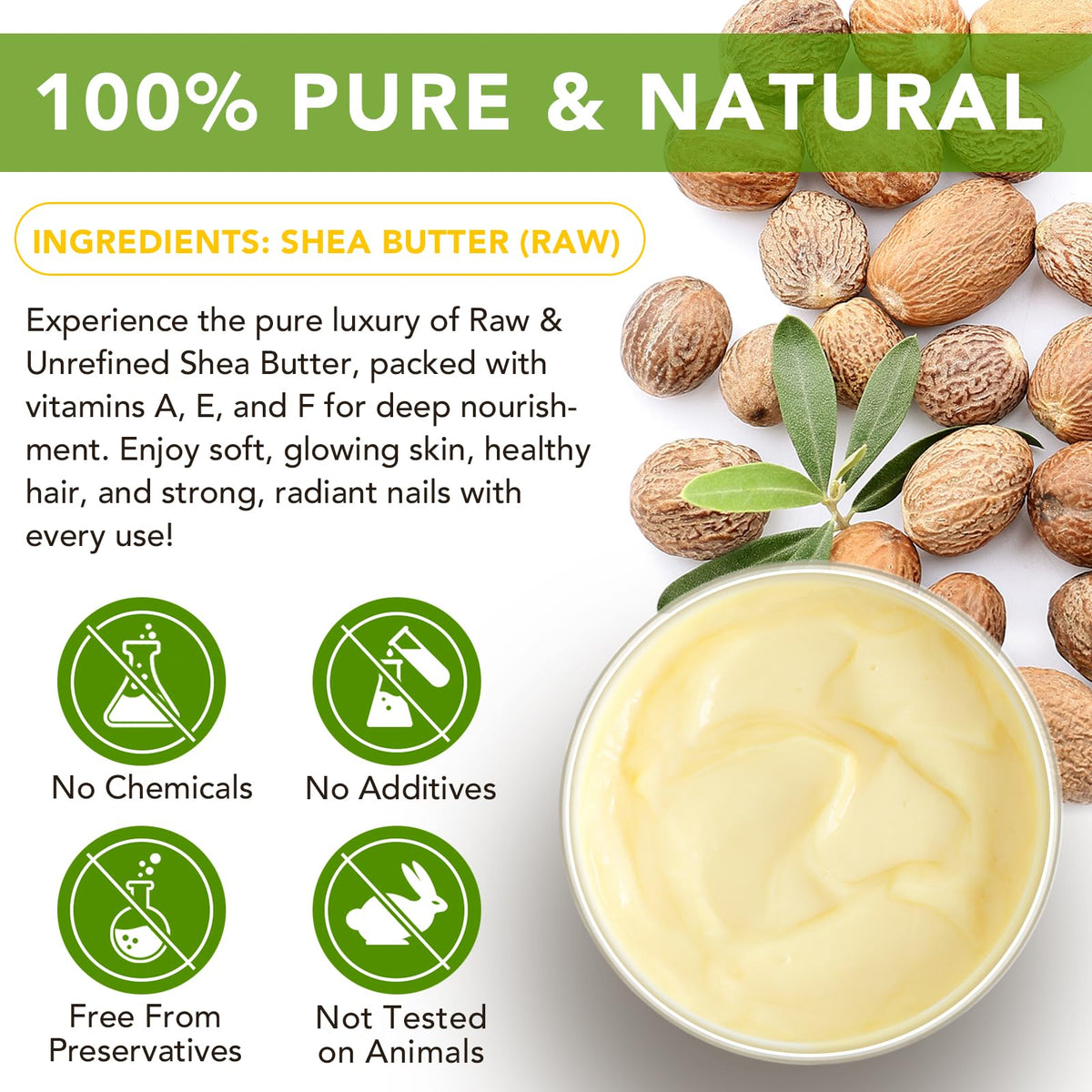 APUUFYQC Shea Butter Raw Organic Hand Cream packaging