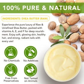 APUUFYQC Shea Butter Raw Organic Hand Cream packaging