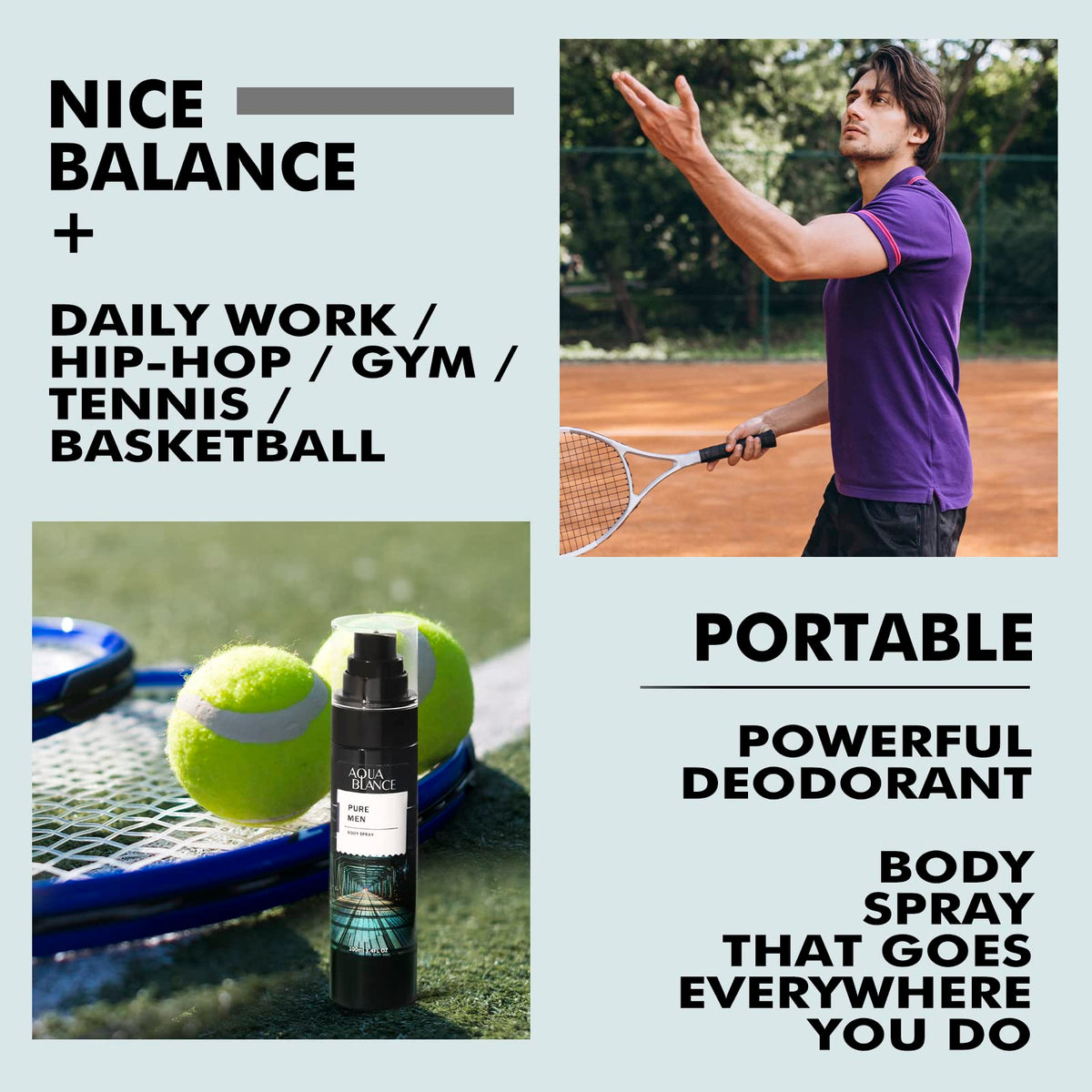 AQUA BLANCE Body Spray 3-Pack in a lifestyle setting