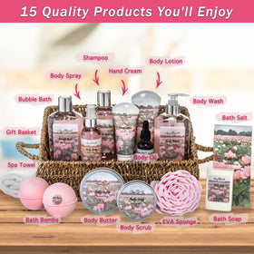 Aqua Elegante Bubble Bath bottle in the spa gift basket