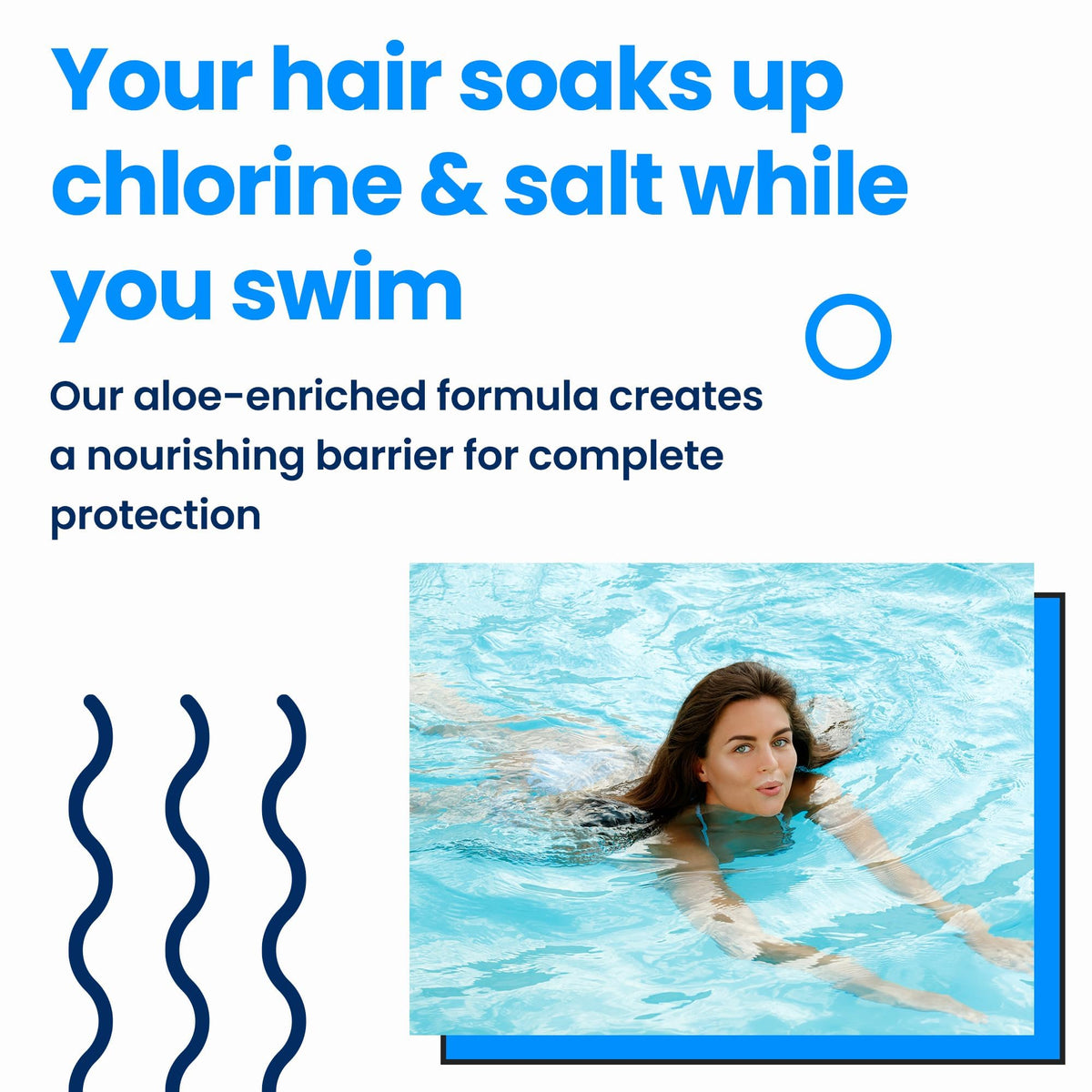 AQUA GUARD Pre-Swim Hair Defense application on hair