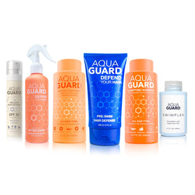 AQUA GUARD Swim Hair Rescue Bundle front view with all 6 products