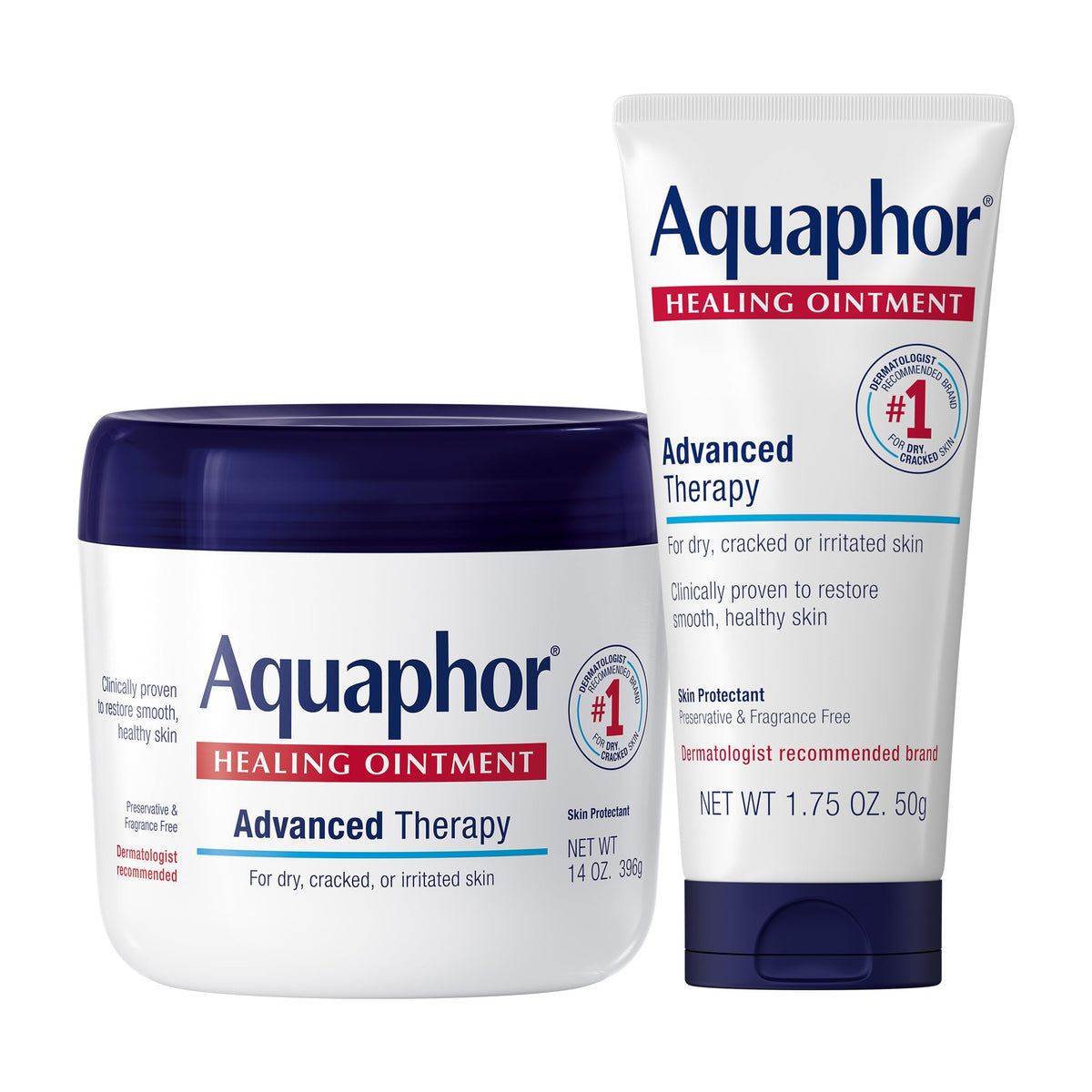 Aquaphor Healing Ointment 14 oz jar front view