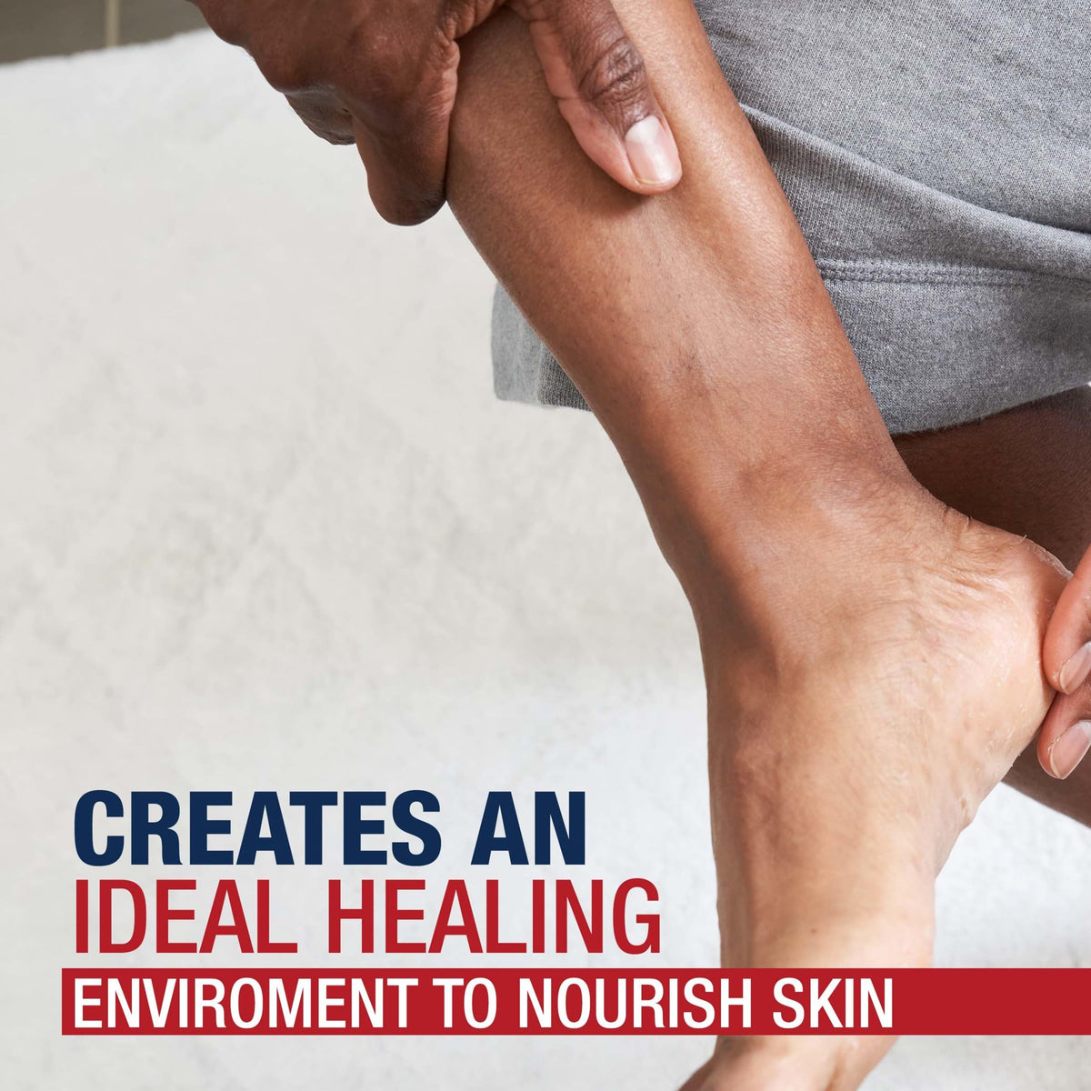 Aquaphor Healing Ointment with hands applying