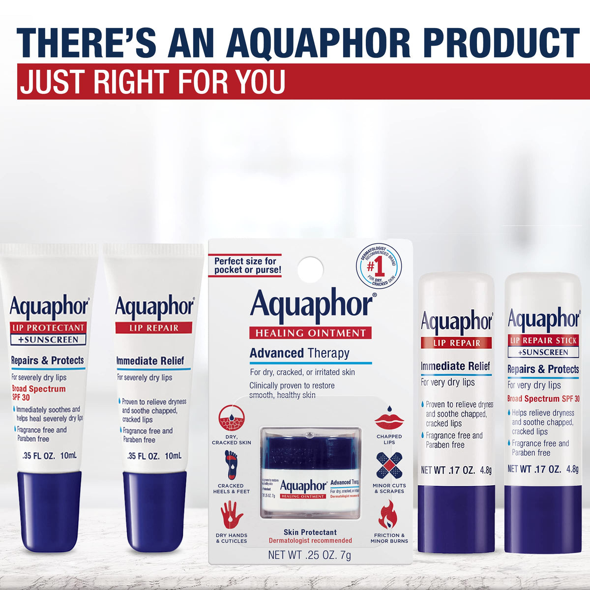Aquaphor Lip Repair Stick application demonstration