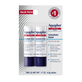 Aquaphor Lip Repair Stick pack of 2 front view