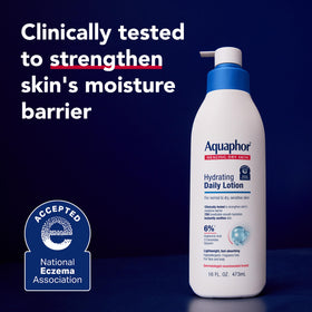 Aquaphor lotion on a hand showing absorption