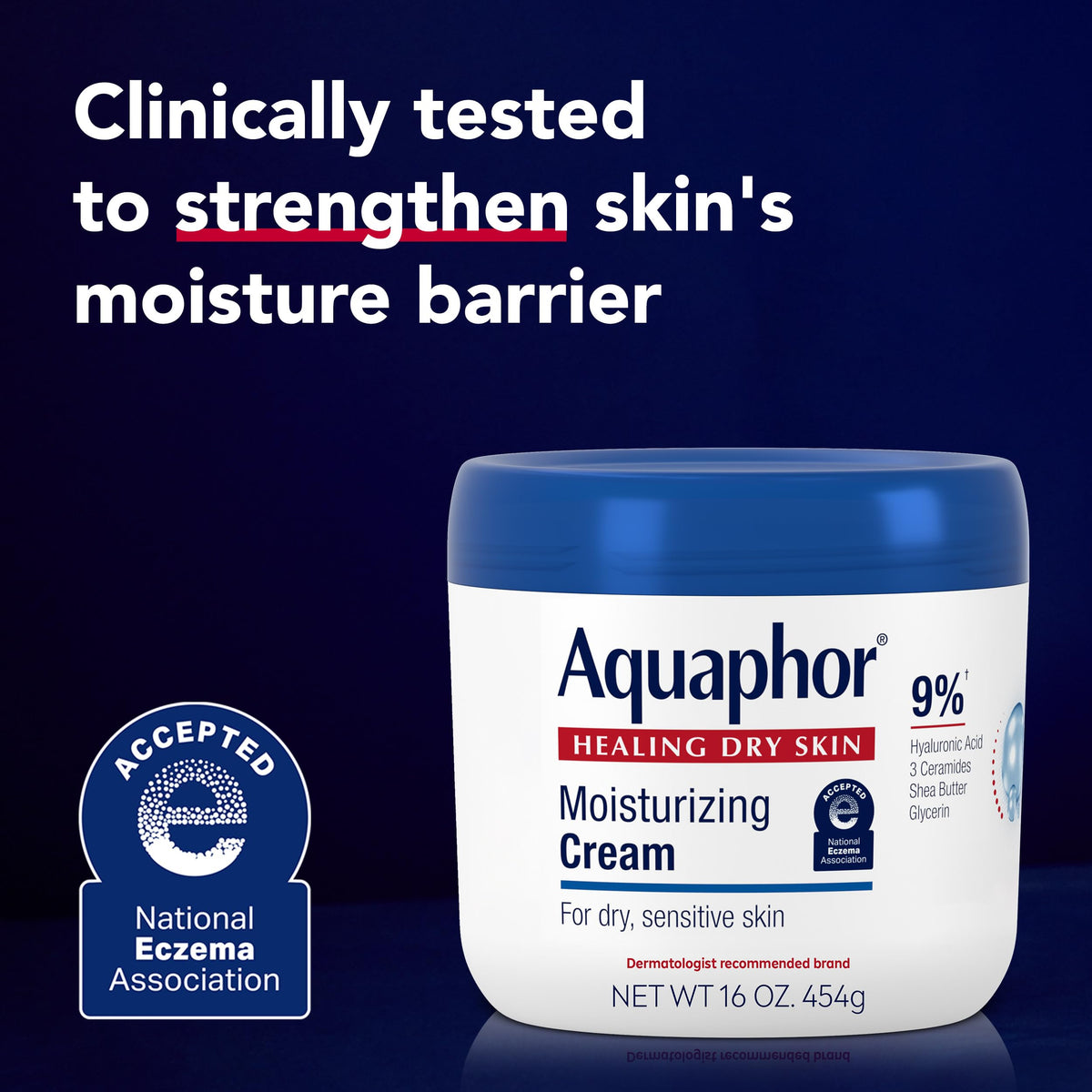 Aquaphor Moisturizing Cream application on skin
