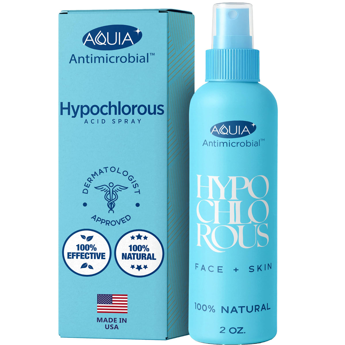 Aquia Hypochlorous Acid Spray 2oz front view