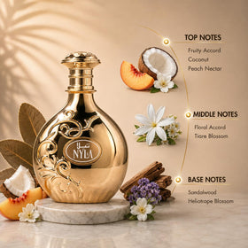 ARABIYAT Nyla Eau De Parfum 2.7 fl oz bottle with floral background