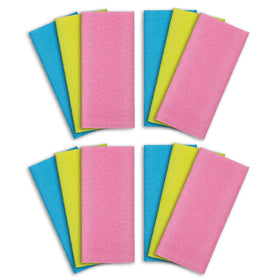 ARCH&M 12-Pack Premium Nylon Exfoliating Washcloth Towel front view