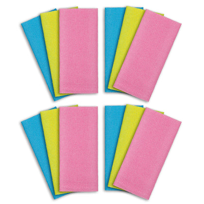 ARCH&M 12-Pack Premium Nylon Exfoliating Washcloth Towel front view