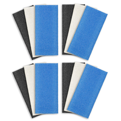 ARCH&M Exfoliating Washcloth 12 Pack in Black, Off-White, and Navy-Blue