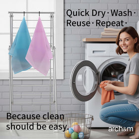 ARCH&M Exfoliating Washcloth 35-inch length displayed