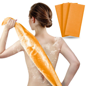 ARCH&M Exfoliating Washcloth & Body Scrubber 3 Pack in orange