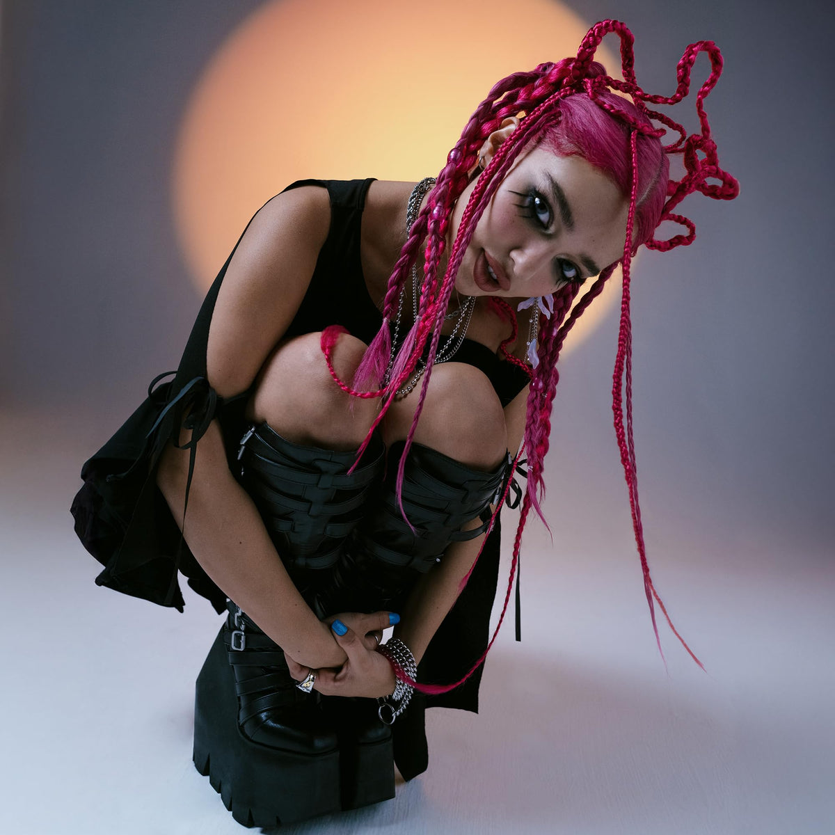 ARCTIC FOX Arcane Hair Color VI Hot Pink application on hair