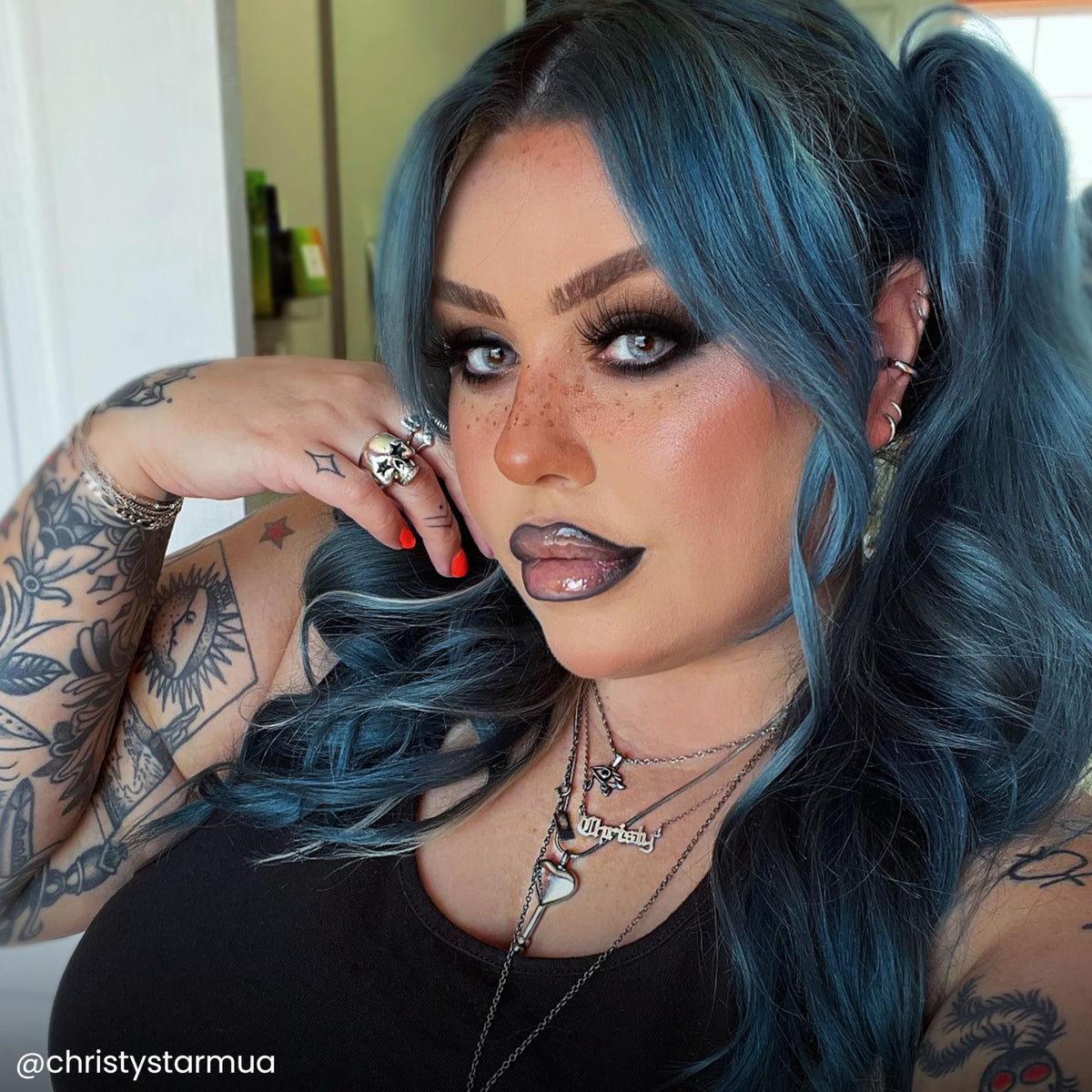 ARCTIC FOX Blue Jean Baby hair dye on pre-lightened hair