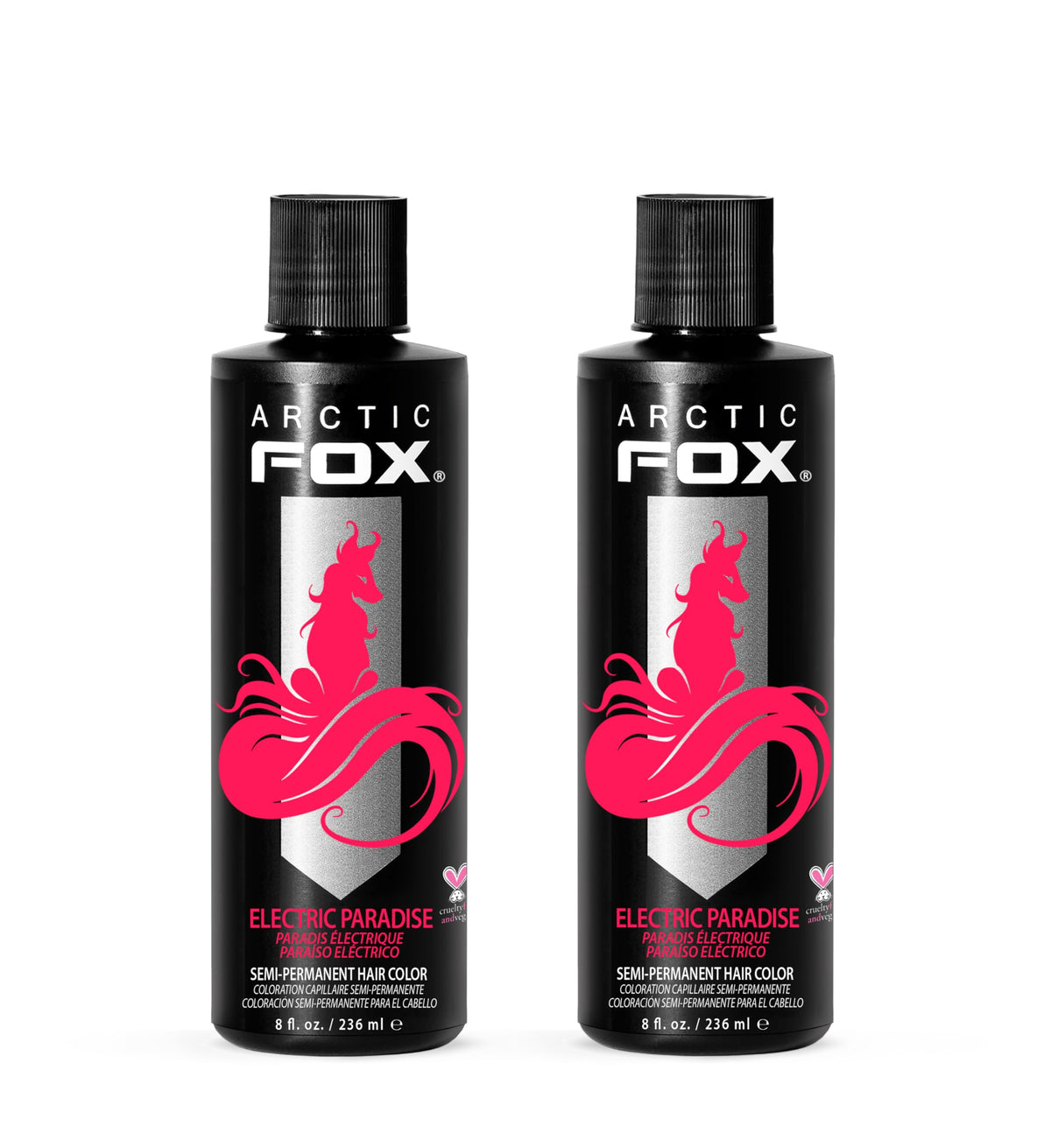 ARCTIC FOX Electric Paradise UV Hair Dye front view 8 oz bottles