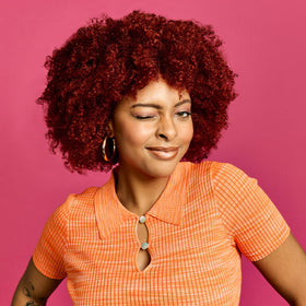 ARCTIC FOX Ginger Flare hair dye application on hair
