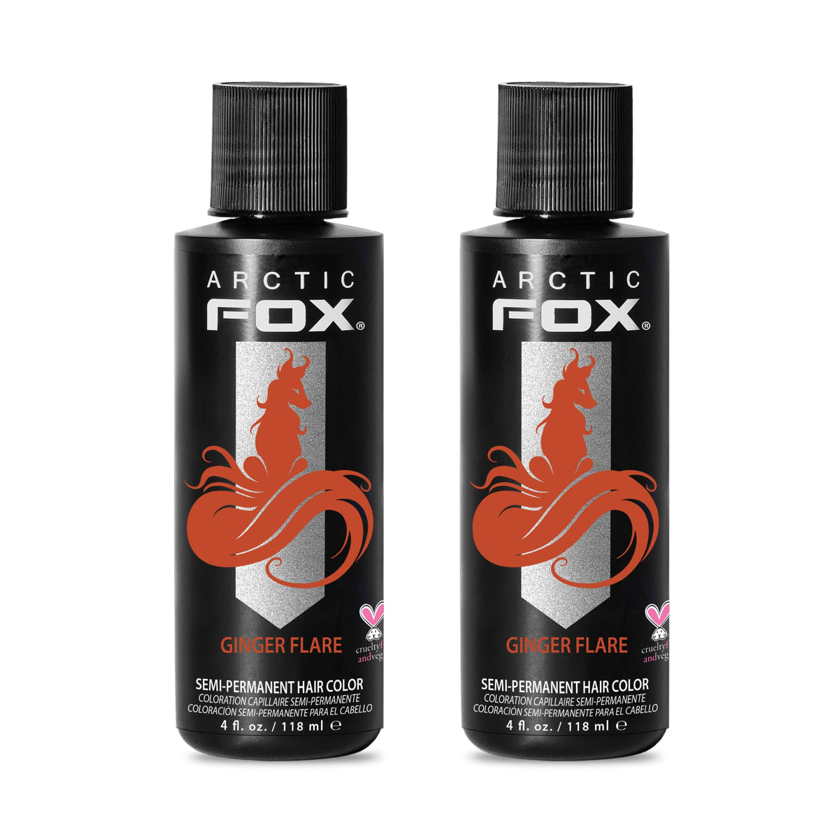 ARCTIC FOX Ginger Flare hair dye front view 4 oz tube